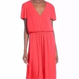 WAYF (Where Are You From) Coral Blouson Crepe Maxi Dress